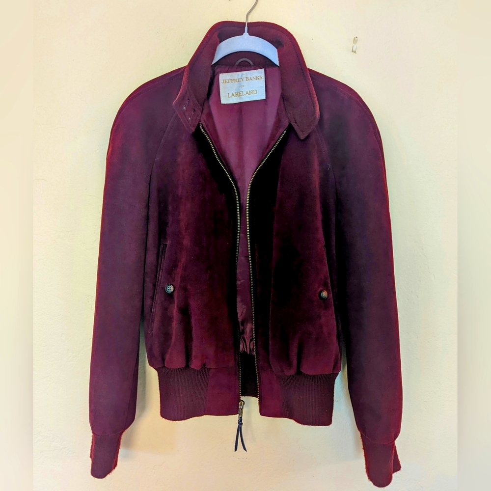 Vintage 1970s Suede Bomber Jacket Jeffrey Banks